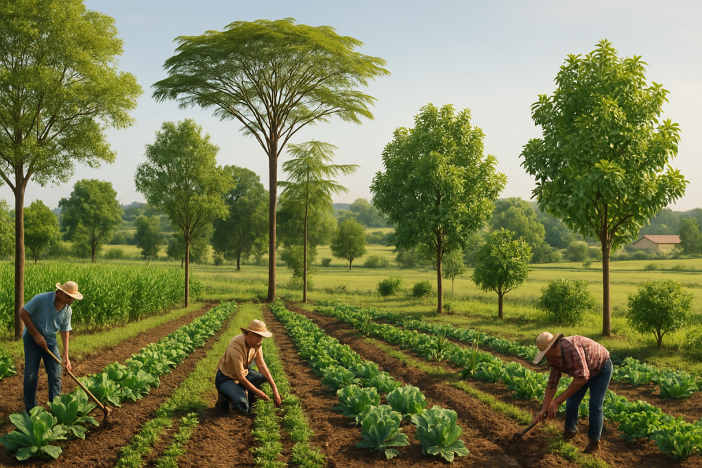 Agroerdészet a szénmegkötés és vidéki élet javításáért Agroerdészet a szénmegkötés és vidéki élet javításáért